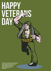 Image showing World War two Veterans Day Soldier Card