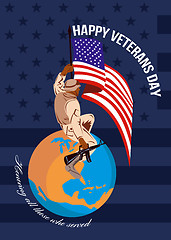 Image showing Modern American Veterans Day Greeting Card