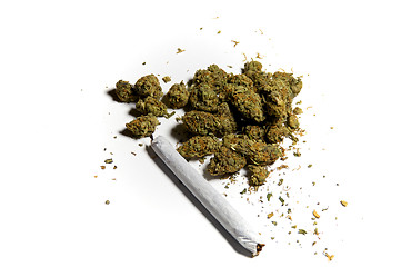 Image showing medicinal marijuana and joint