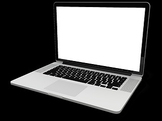 Image showing Laptop with white screen