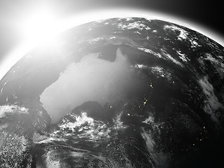 Image showing Sunrise over Australia