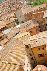 Image showing Siena downtown roofs