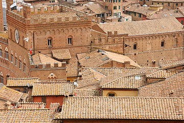 Image showing Siena downtown roofs