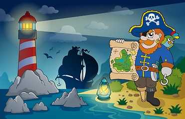 Image showing Lighthouse with pirate theme 2