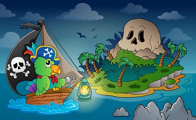 Image showing Theme with pirate skull island 1