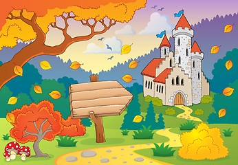 Image showing Autumn theme with castle 2