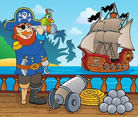 Image showing Pirate ship deck topic 1