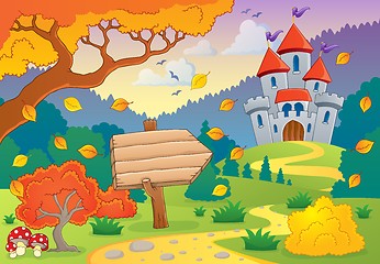 Image showing Autumn theme with castle 1