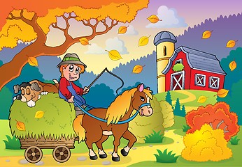 Image showing Autumn farm theme 4
