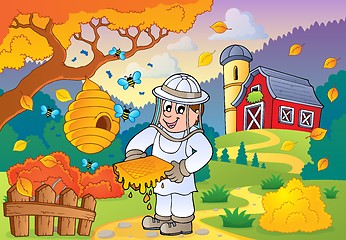 Image showing Autumn farm theme 1