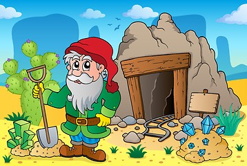 Image showing Desert with old mine theme 5