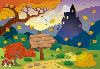 Image showing Autumn evening theme 1