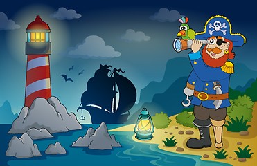 Image showing Lighthouse with pirate theme 3