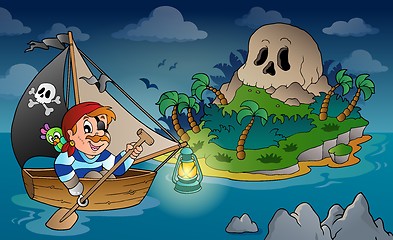 Image showing Theme with pirate skull island 2