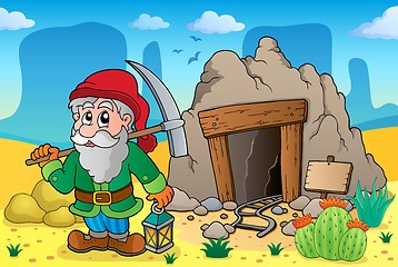 Image showing Desert with old mine theme 3
