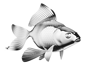 Image showing chromium-plated goldfish isolated