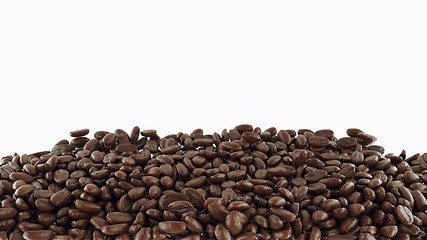 Image showing Roasted Coffee beans  isolated over white