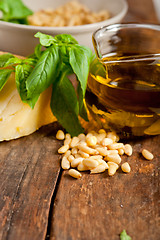 Image showing Italian basil pesto ingredients