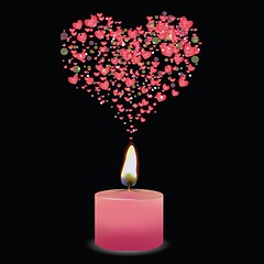 Image showing pink candle