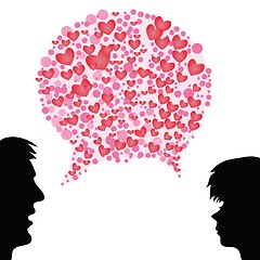 Image showing heart speech bubble