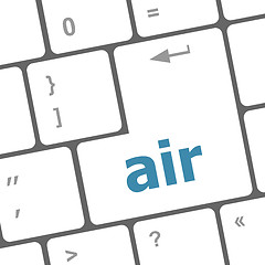 Image showing air on computer keyboard key enter button