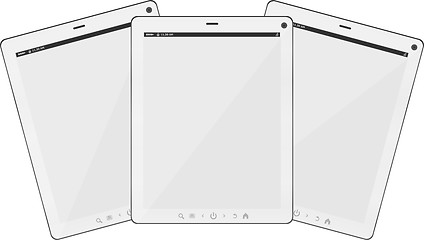 Image showing Set of tablet pc computers