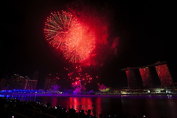 Image showing Singapore Fireworks