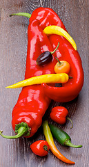 Image showing Various Chili Peppers