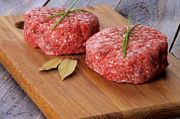 Image showing Raw Burgers