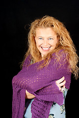 Image showing Blond woman smiling