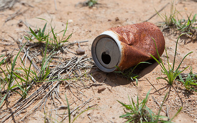 Image showing Old rusty beverage can