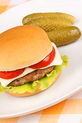 Image showing Mini cheese burger