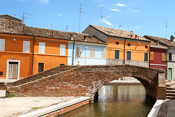 Image showing Colorful houses of Comacchio
