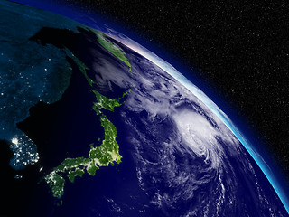 Image showing Morning over Japan