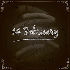 Image showing Happy Valentine's Day Design. Blackboard