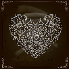 Image showing Happy Valentine's Day Design. Blackboard