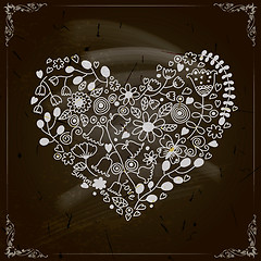 Image showing Happy Valentine's Day Design. Blackboard