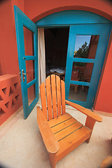 Image showing Tropical balcony with sea view