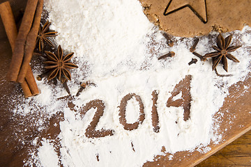 Image showing The inscription on the flour - 2014