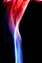 Image showing Red and blue smoke