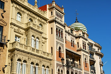 Image showing Glimpse of downtown Seville, Spain