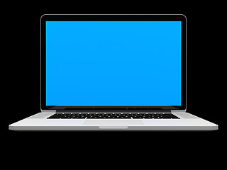 Image showing Laptop with white screen