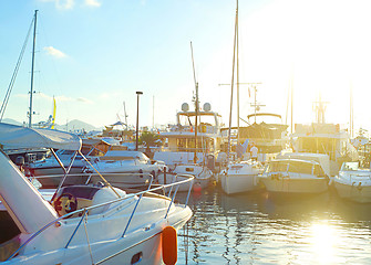 Image showing Luxury yachts in Cannes