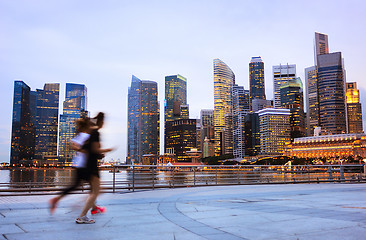 Image showing People jogging in Singapore