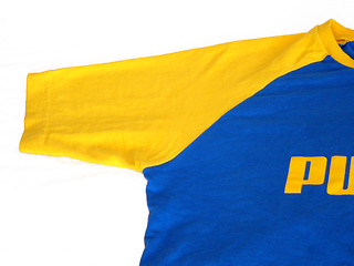 Image showing Blue and Yellow T-shirt