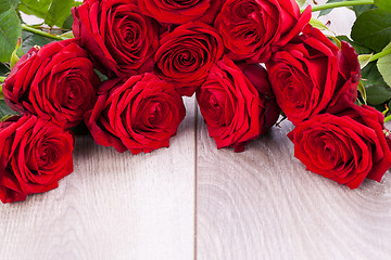 Image showing beautiful red rose flower on black background