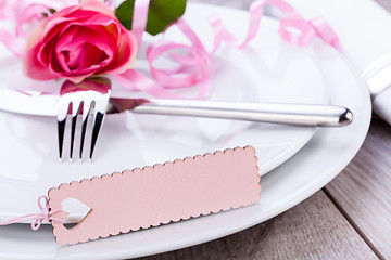 Image showing Valentines table setting