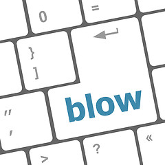 Image showing blow button on computer pc keyboard key