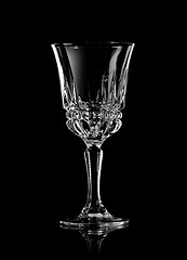 Image showing Wine glass on black