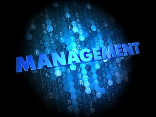 Image showing Management on Dark Digital Background.
